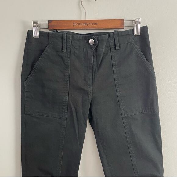 Veronica Beard | Women’s Field Cargo Pant Black Jogger Ankle Snap Jeans Casual 4 - Picture 4 of 10